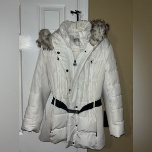 MK women white winter coat